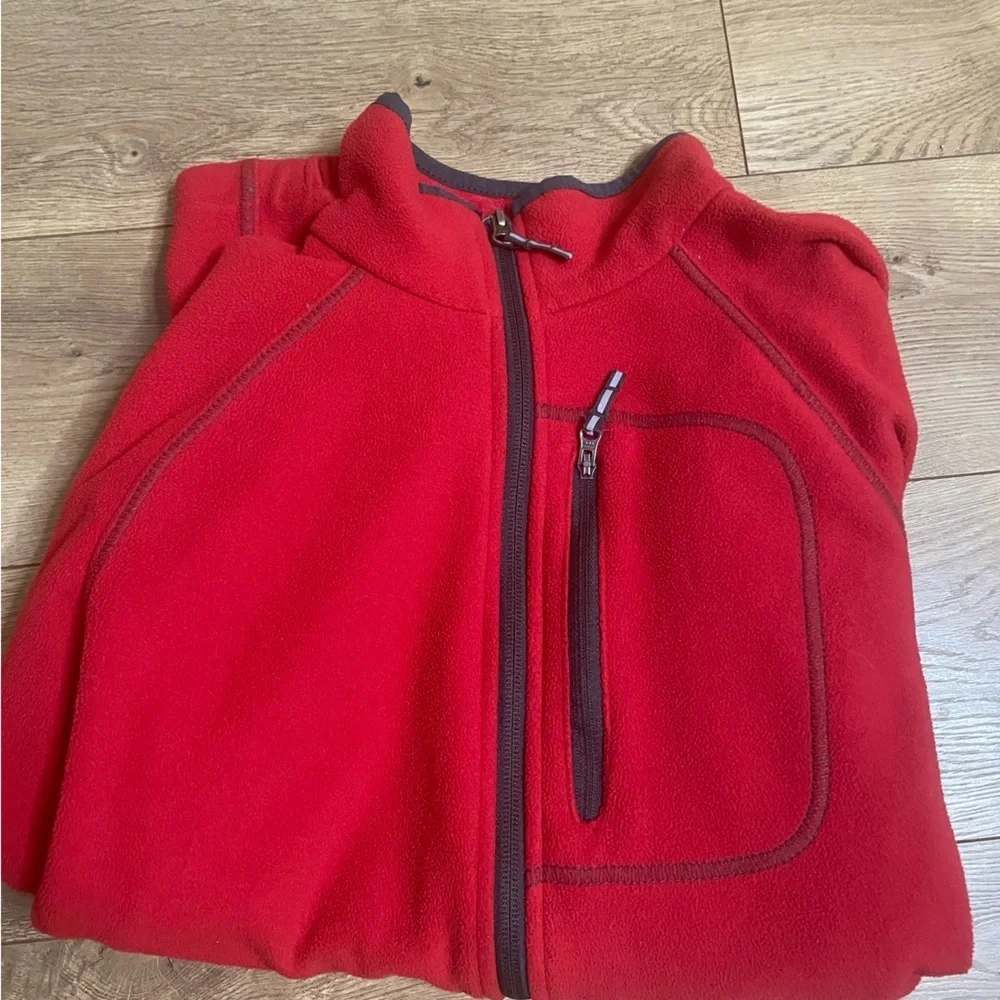 COLUMBIA Full-zip fleece Jacket red/boys youth size L/G
